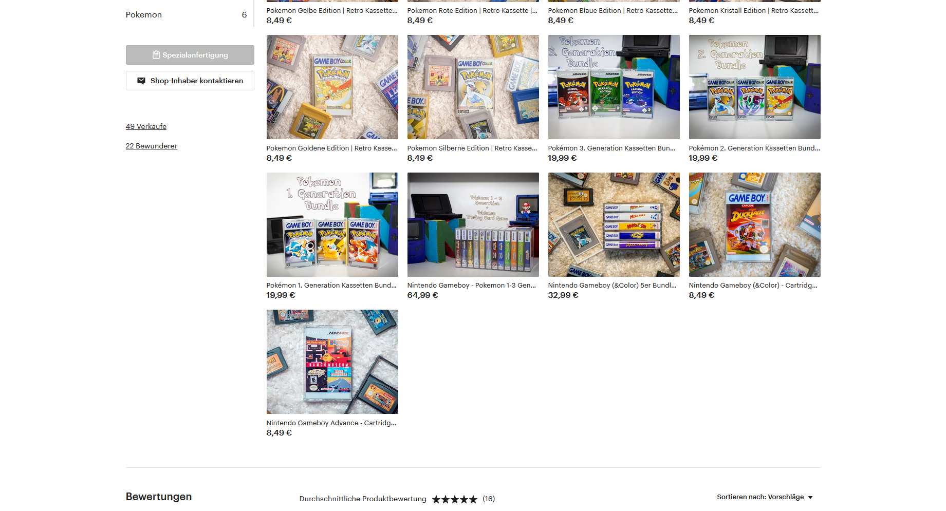 Etsy Shop Vorschau